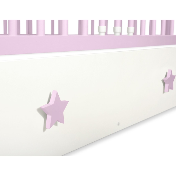 Lettino per Neonato 120x60cm con Cassetto Maxi Stelle