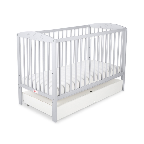 Lettino per Neonato 120x60cm con Cassetto Standard Stelle