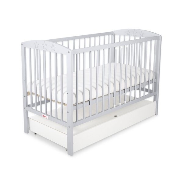 Lettino per Neonato 120x60cm con Cassetto Standard Stelle