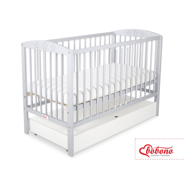 Lettino per Neonato 120x60cm con Cassetto Standard Stelle