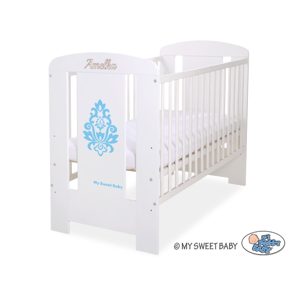 Letto Bebè 120x60cm Bianca Blu Glamour