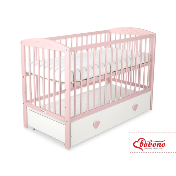 Letto Bebè 120x60cm con Cassetto Maxi Cuori