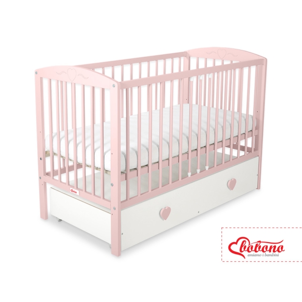 Letto Bebè 120x60cm con Cassetto Maxi Cuori