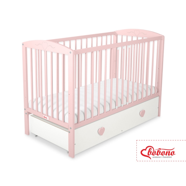 Letto Bebè 120x60cm con Cassetto Maxi Cuori