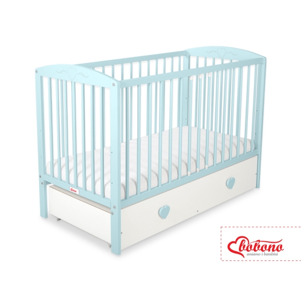 Letto Bebè 120x60cm con Cassetto Maxi Cuori
