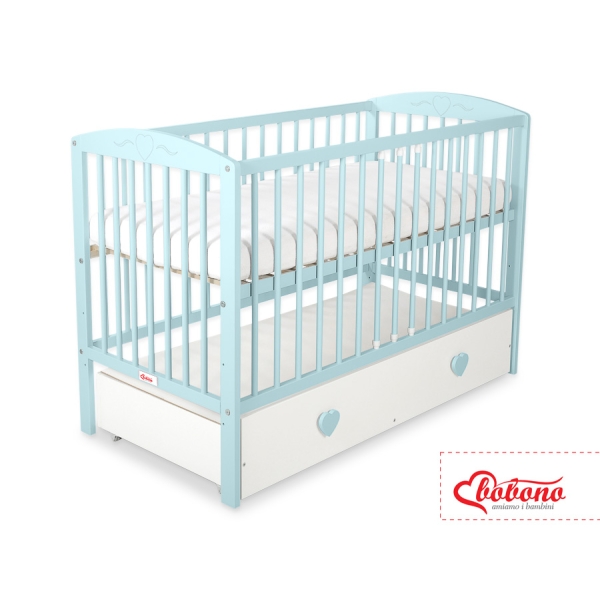 Letto Bebè 120x60cm con Cassetto Maxi Cuori
