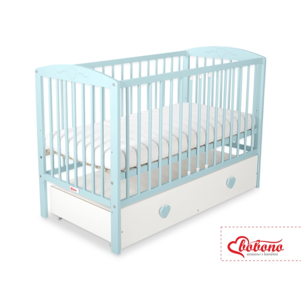 Letto Bebè 120x60cm con Cassetto Maxi Cuori