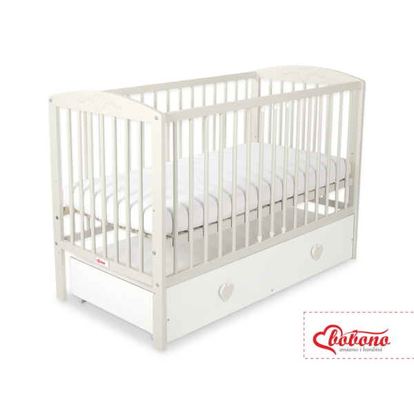 Letto Bebè 120x60cm con Cassetto Maxi Cuori