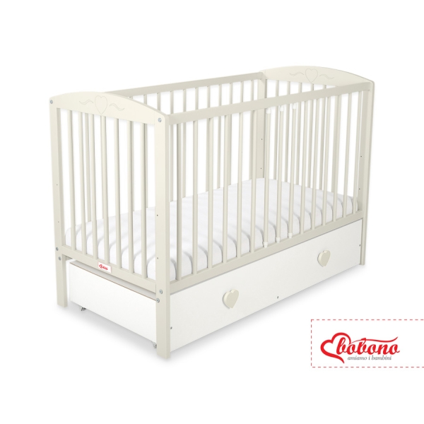 Letto Bebè 120x60cm con Cassetto Maxi Cuori