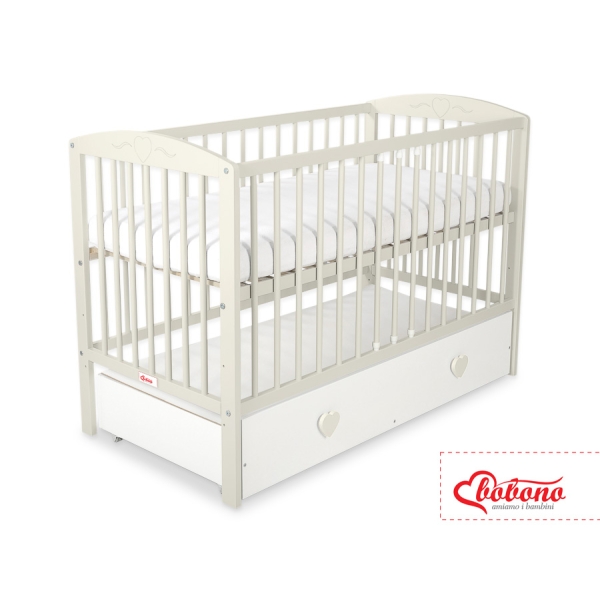 Letto Bebè 120x60cm con Cassetto Maxi Cuori