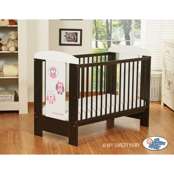 Letto Bebè 120x60cm Marrone Gufi