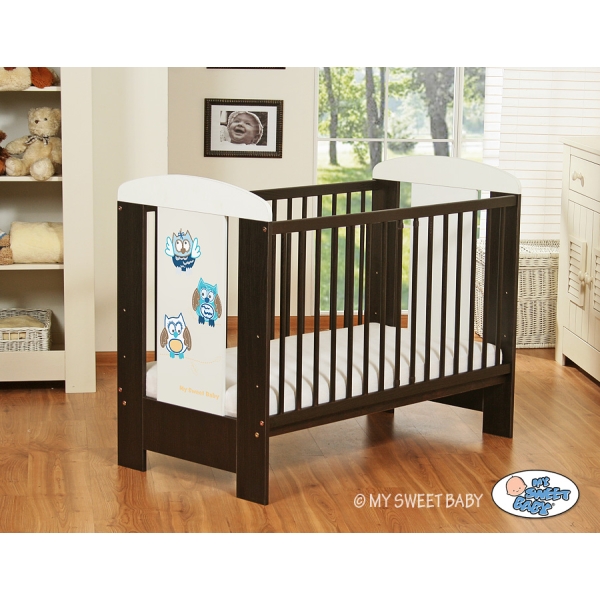 Letto Bebè 120x60cm Marrone Gufi