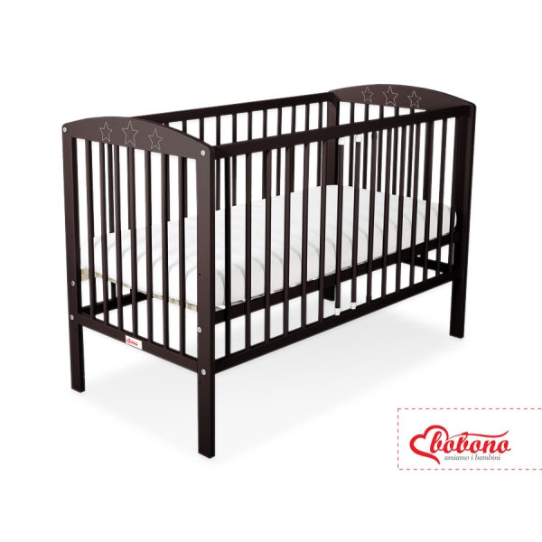 Letto Bebè 120x60cm Marrone Stelle