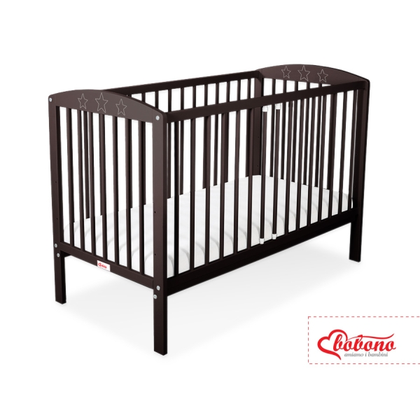 Letto Bebè 120x60cm Marrone Stelle