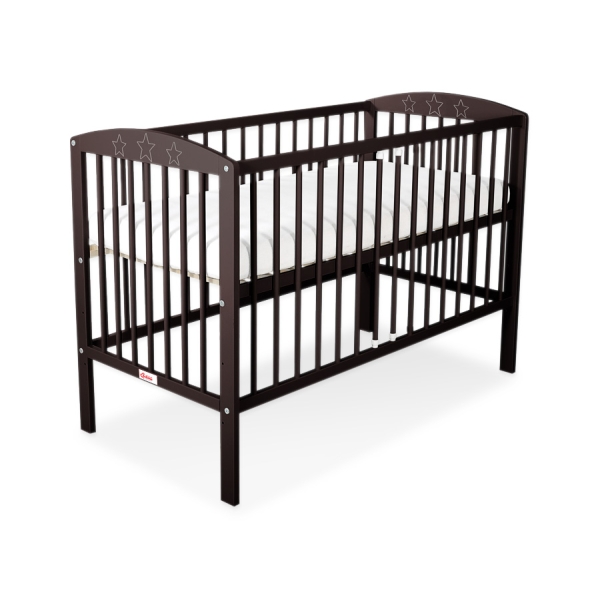 Letto Bebè 120x60cm Marrone Stelle