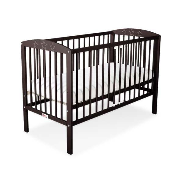 Letto Bebè 120x60cm Marrone Stelle