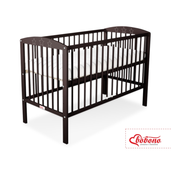 Letto Bebè 120x60cm Marrone Stelle