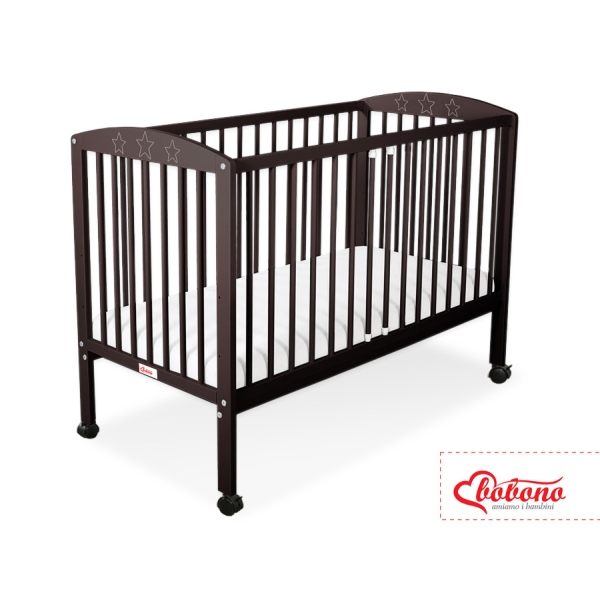 Letto Bebè 120x60cm Marrone Stelle