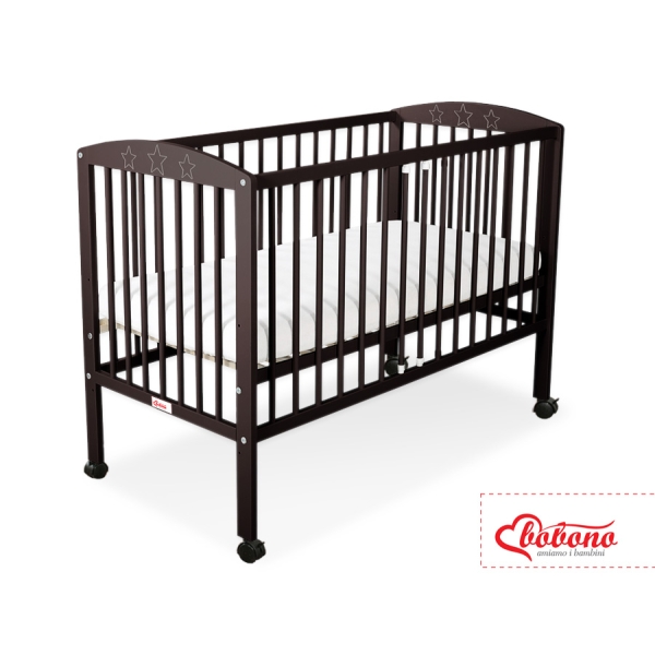 Letto Bebè 120x60cm Marrone Stelle