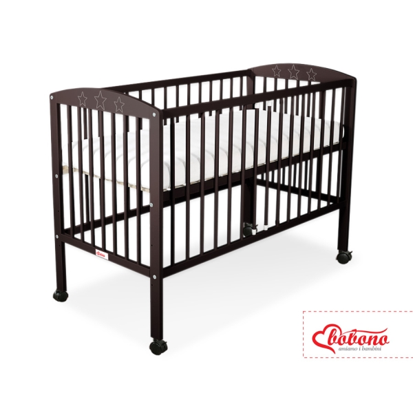 Letto Bebè 120x60cm Marrone Stelle