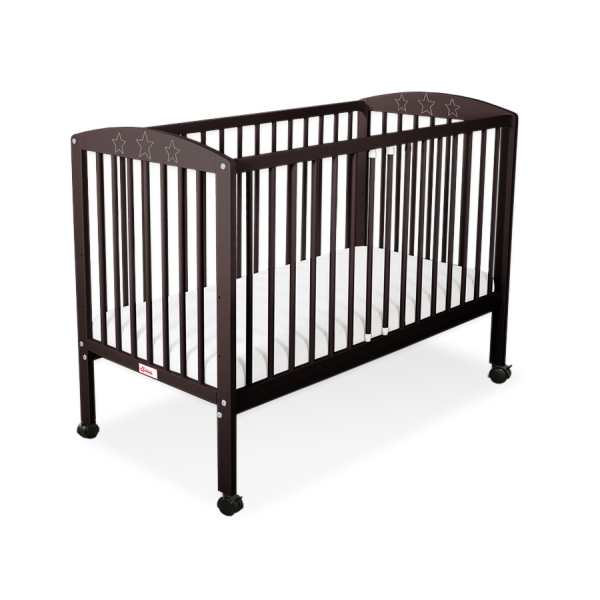 Letto Bebè 120x60cm Marrone Stelle