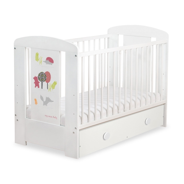 Lettino neonato con Cassetto 120x60cm Maxi Foresta