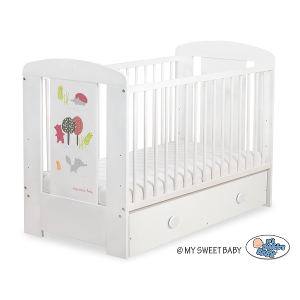 Lettino neonato con Cassetto 120x60cm Maxi Foresta