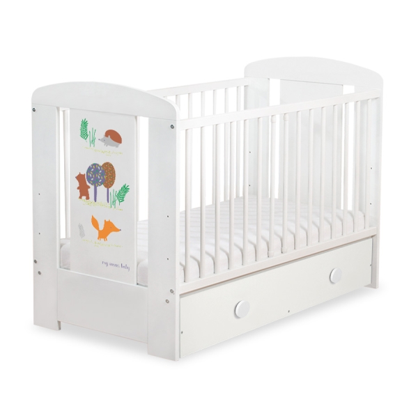 Lettino neonato con Cassetto 120x60cm Maxi Foresta