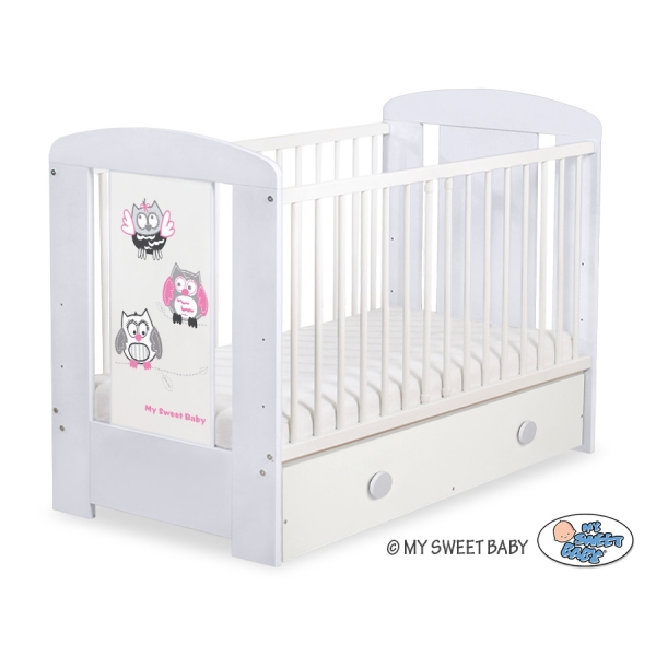 Letto Bebè con Cassetto 120x60cm Maxi Gufi