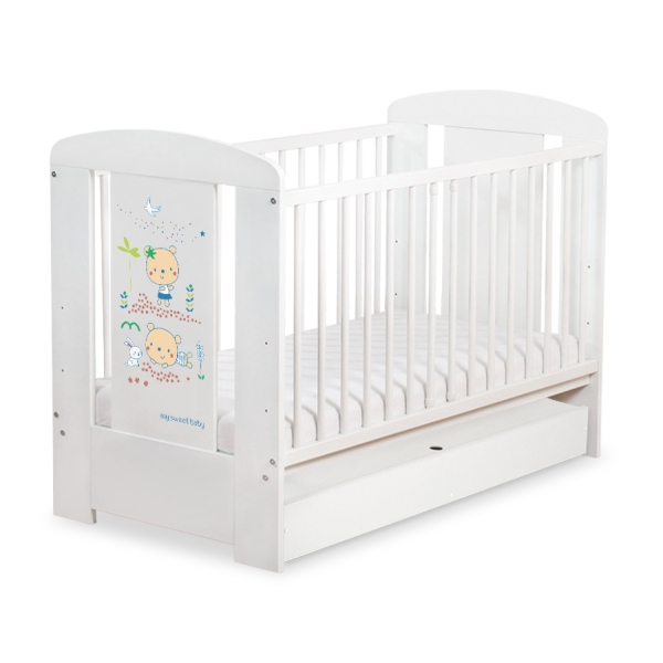 Lettino neonato con Cassetto 120x60cm Standard
