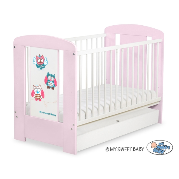 Letto Bebè con Cassetto 120x60cm Standard Gufi