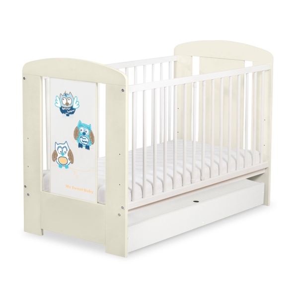 Letto Bebè con Cassetto 120x60cm Standard Gufi