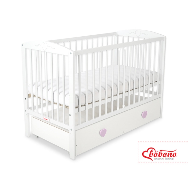 Letto Bebè con Cassetto 60x120cm Maxi Cuori