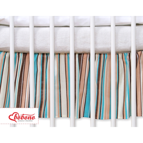 Mantovana Para Lettino e Culla 60x120cm a Strisce Cuori