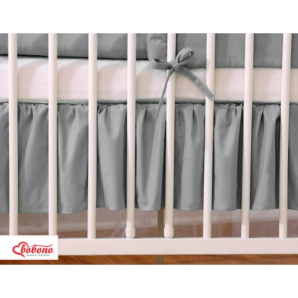 Mantovana per Lettino e Culla 70x140cm Antracite Cuori
