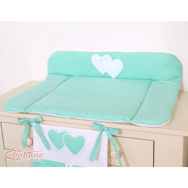 Materassino per Cambio Pannolino Menta Cuori