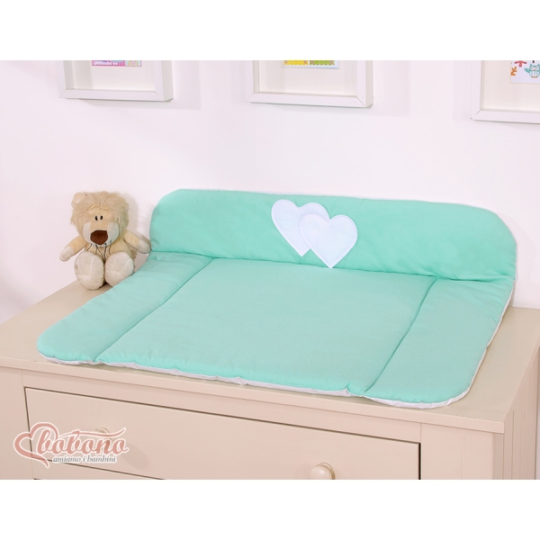 Materassino per Cambio Pannolino Menta Cuori