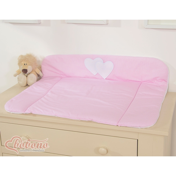 Materassino Soffice Rosa a Strisce Cuori