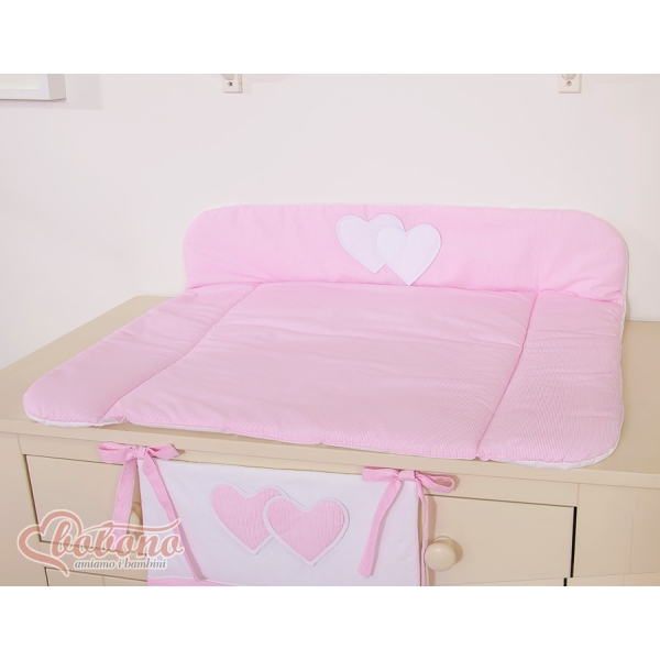 Materassino Soffice Rosa a Strisce Cuori