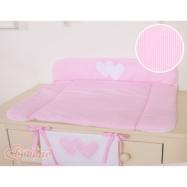 Materassino Soffice Rosa a Strisce Cuori