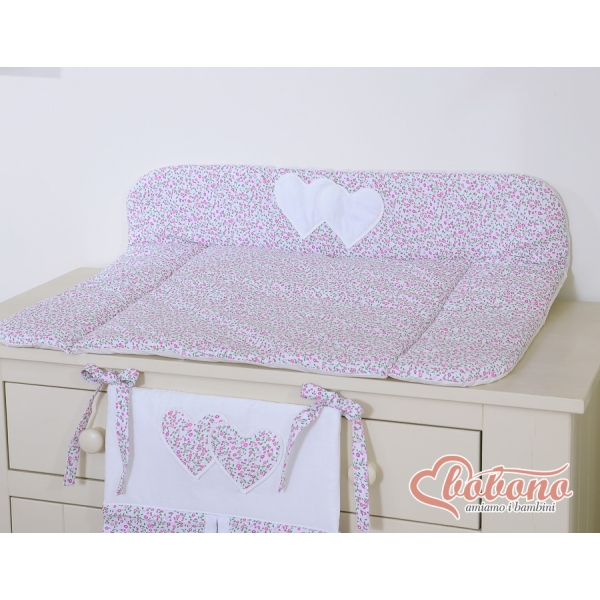 Materassino Soffice Verde Pois Bianchi Cuori