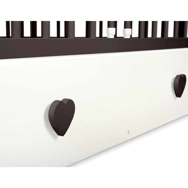 Maxi Cassetto con Coperchio per Lettino 120x60cm Maxi Cuori