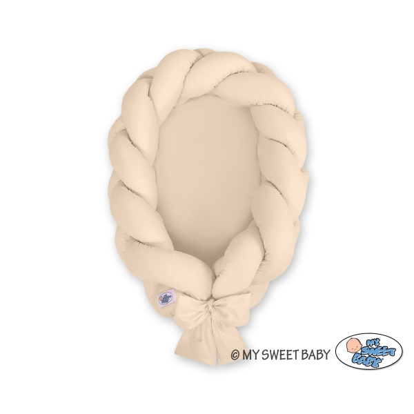 Nido & Paracolpi Treccia 2 in 1 per Neonati Beige