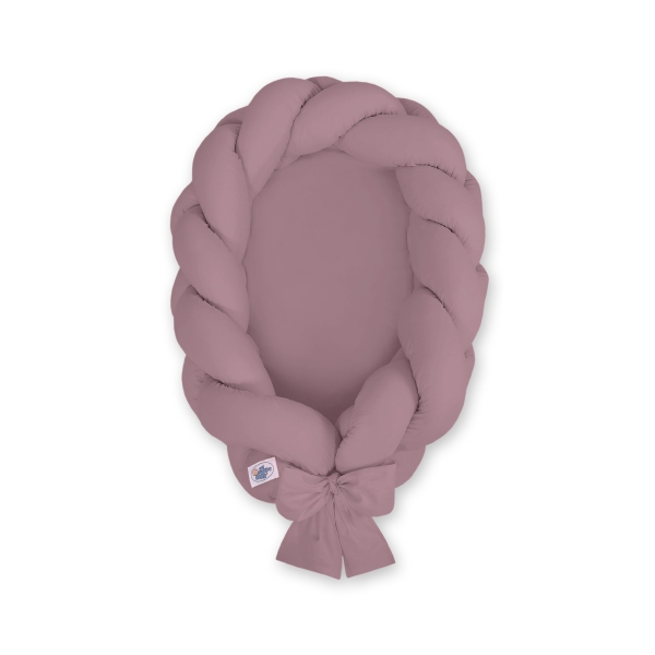 Nido Imbottito con Paracolpi Intrecciato 2 in 1 Viola Pastello