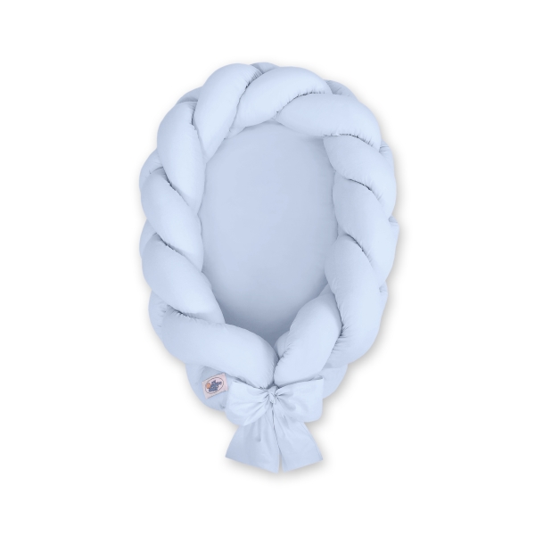 Nido Neonati 2 in 1 Paracolpi Treccia 180cm Blu