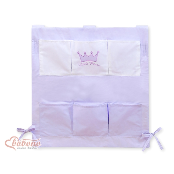 Organizer con 6 Tasche per Culla Lilla Little Prince/Princess