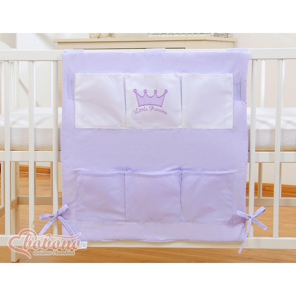 Organizer con 6 Tasche per Culla Lilla Little Prince/Princess