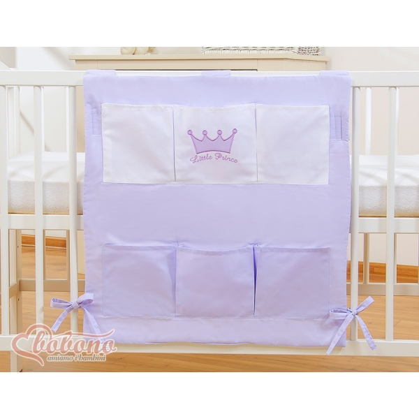 Organizer con 6 Tasche per Culla Lilla Little Prince/Princess