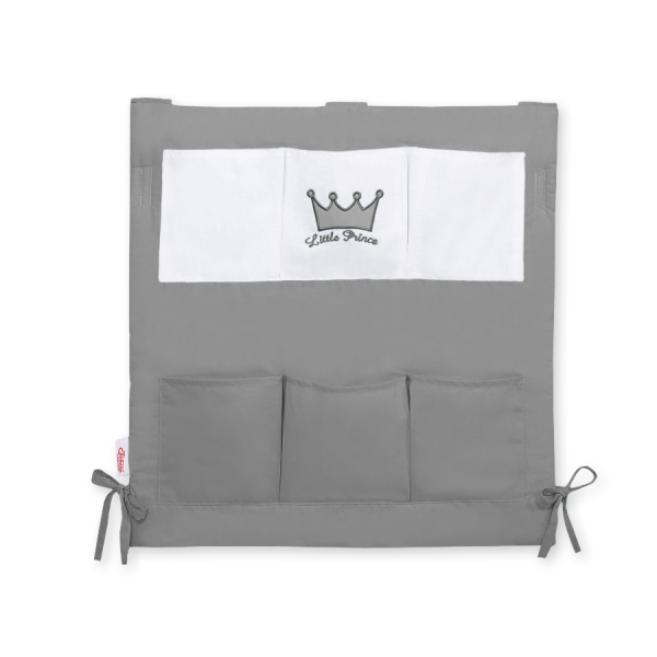 Organizer con 6 Tasche per Lettino Antracite Little Prince/Princess