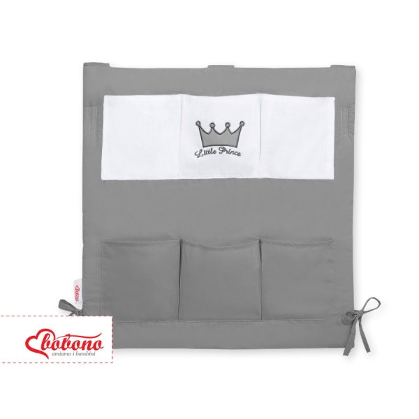 Organizer con 6 Tasche per Lettino Antracite Little Prince/Princess